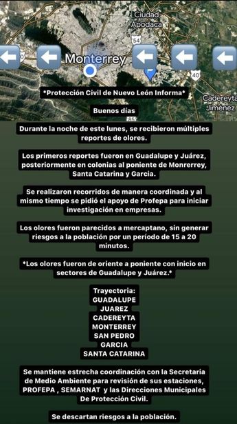 Samuel García público una ficha informativa donde da a conocer que Protección Civil ya solicitó la colaboración de la Profepa. | Cortesía