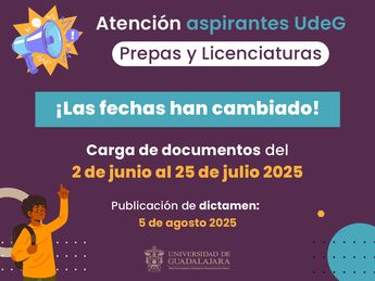 Nuevas fechas en trámites de UDG. | X: @udg_oficial