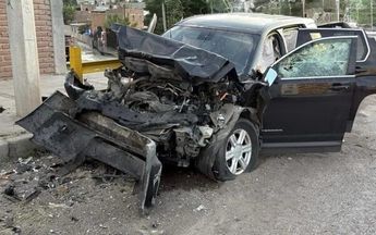 Así habría quedado la camioneta de Yanin Campos