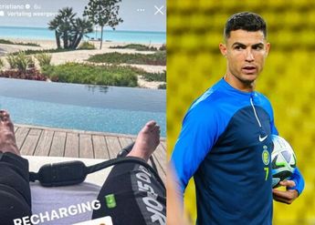 Fotografía de los pies de Cristiano Ronaldo a través de sus redes sociales. / Captura