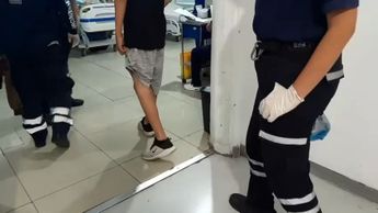 El menor fue trasladado a un puesto de socorros de la Cruz Verde para recibir atención médica | Usi Toledo