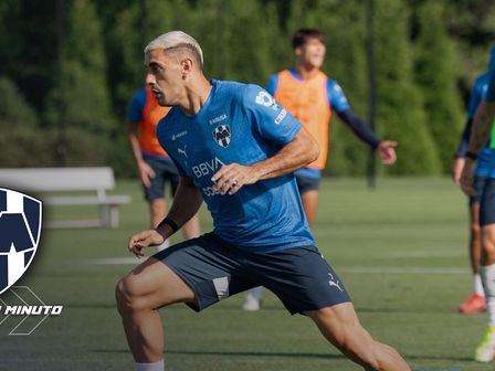 German Berterame en entrenamiento con Rayados / @Rayados