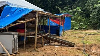 El grupo de seis trabajadores dormían en un campamento improvisado dentro del bosque | Policía Local de Kelantan