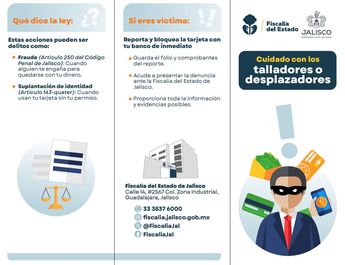 La Fiscalía de Jalisco describe como operan los fraudes. | Fiscalía del Estado de Jalisco.