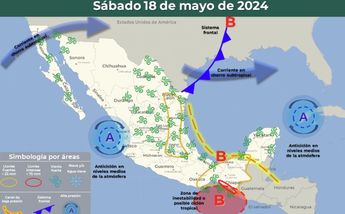 Zona inestabilidad en el Pacífico