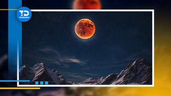 El 17 de septiembre de 2024 podrá observarse un eclipse parcial de luna en México./Meta IA.