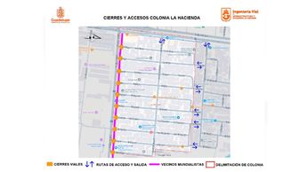 Cierres y accesos colonia La Hacienda. | Foto: Especial