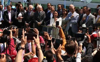 La candidata a la gubernatura de Va por el Estado de México estuvo acompañada de los principales liderazgos panista / Octavio Hoyos Moreno