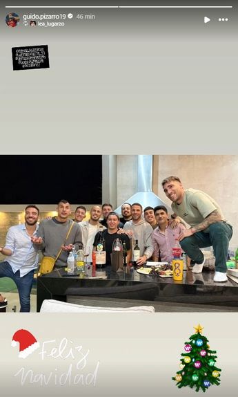 Asi fue el festejo de los jugadores / Instagram