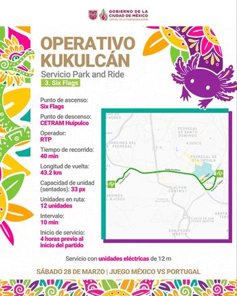 Ride Circuito Six Flags. / Gobierno CdMx