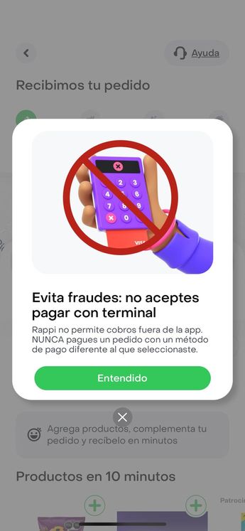 Rappi alerta a clientes por estafa