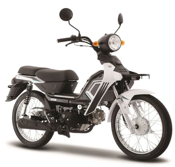 La motocicleta más barata de Italika es el modelo AT110 LT Blanca. | Cortesía