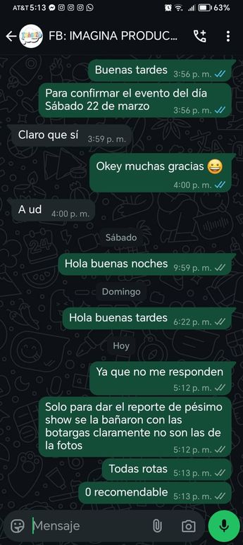 Este fue el chat de WhatsApp que publicó en redes sociales. | Especial