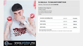 Los precios de los boletos para El Malilla en Puebla van desde los 600 pesos hasta poco más de mil pesos | e-ticket