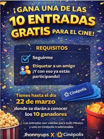 Una vez obtenidos los folios digitales o físicos, estos podrán ser canjeados para cualquier función hasta el 31 de marzo. | Jhonyups vía Instagram