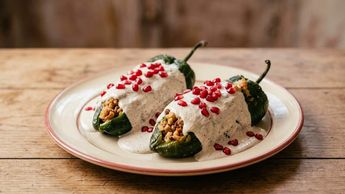 Los chiles en nogada es uno de los platillos favoritos para celebrar el 15 de septiembre