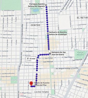 Ruta completa de la Procesión del Silencio en Guadalajara este Viernes Santo | Google Maps