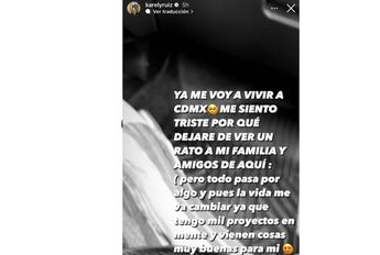 Karely Ruiz anuncia que dejará de vivir en Nuevo León │ Instagram.