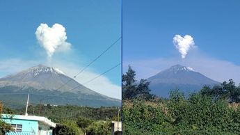 Usuarios en redes sociales comentaron que la fumarola en forma de corazón era una señal para el Iztaccíhuatl 'La mujer dormida' | Héctor Rosas