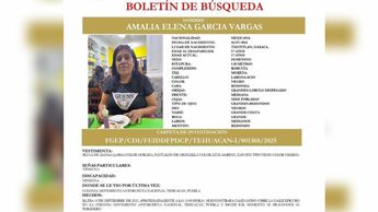 La FGE emitió un boletín de búsqueda de Amalia Elena García Vargas | Fiscalía de Puebla