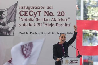 Claudia Sheinbaum durante la inauguración de plantel IPN en Puebla / Agencia EsImagen
