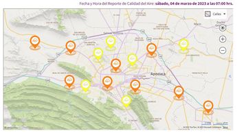Mapa de la calidad del aire. | Cortesía