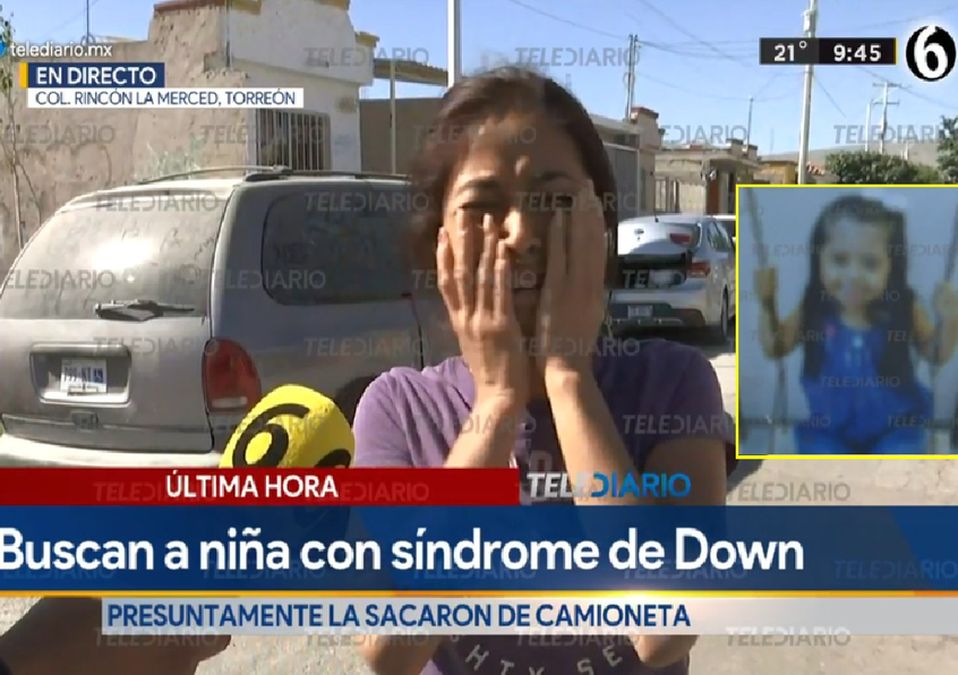 Reportan desaparición de niña con síndrome de Down