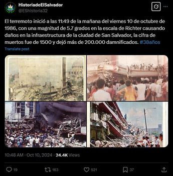 Posiblemente, si un terremoto de 10 grados sucediera, la humanidad no sobreviviría.