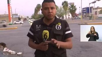 VIDEO | Reportero y camarógrafo de Telediario estuvieron a punto de ser arrollados en plena transmisión en vivo
