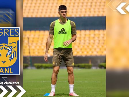 Juan Brunetta entrenando con Tigres en el Universitario / @TigresOficial