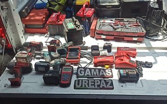 Herramientas que habían sido robadas por los ladrones / Especial