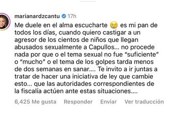 Respueta de Mariana Rodríguez │ @marianardrzcantu.