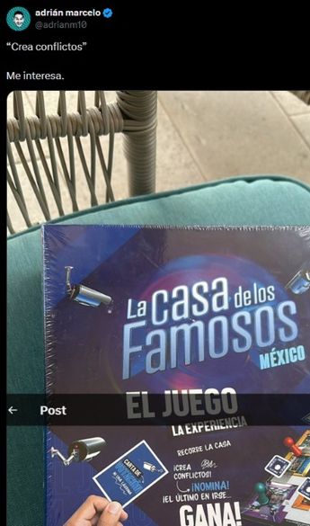 Adrián Marcelo manda indirecta de La Casa de los Famosos.