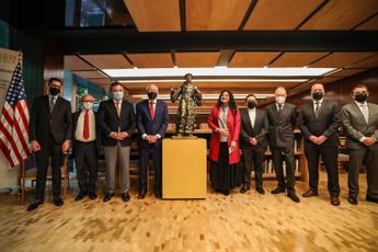 PIE: San Antonio de Padua robado en 2002 y devuelto por EU a México en 2022. | Secretaría de Cultura
