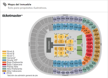 Zonas en el estadio Akron para el concierto de Shakira | Ticketmaster