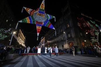 El alumbrado de Navidad fue encendido por Claudia Sheinbaum / Alma Paola Wong.