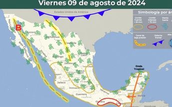 Clima México 9 de agosto