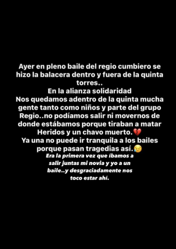 Baile colombiano acabó en tragedia en Monterrey | Cortesía