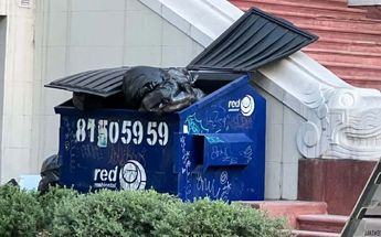 Es usual observar los contenedores de basura de Red Ambiental desbordados y sin organización en Nuevo León. | Mayte Villasana