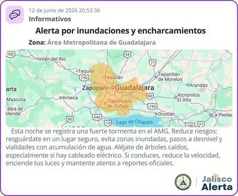 Las autoridades de Jalisco alertan a la ciudadanía por posibles inundaciones en la ZMG | Alerta Jalisco