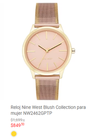 Reloj Nine West | Especial