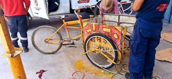 El triciclo quedó totalmente restaurado