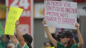 Se encontró durante esta tarde un grupo de 50 personas se reunieron en la intersección con la avenida Río Suchiate.