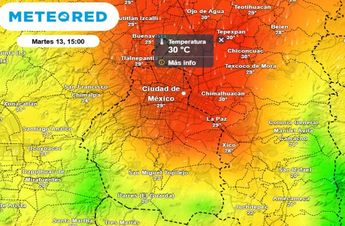 El martes en la tarde se intensificará el calor, el valor más alto será de 30 °C / Meteored