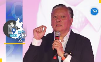 Fernando Morales, candidato a la gubernatura de Puebla, durante foro en el Tec de Monterrey / Agencia Es Imagen