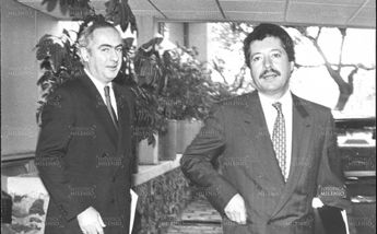 Alfredo Baranda García, ex gobernador de Edomex, junto a Colosio / Fototeca MILENIO