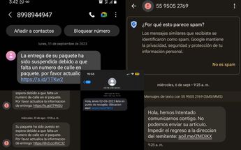 "No podemos entregar su paquete", nueva modalidad de estafa por SMS.