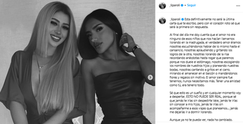 Mensaje que Sofía Liparoli le dedicó a Valeria Márquez en Instagram | Especial