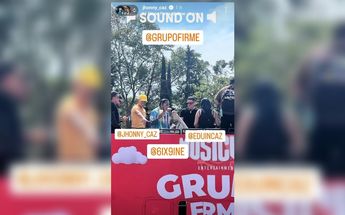 Grupo Firme y 6ix9ine recorren Reforma / Captura.