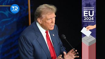 Donald Trump durante el debate contra Kamala Harris | Telediario especial